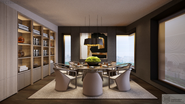 建筑室内，效果图，家居，餐厅，，